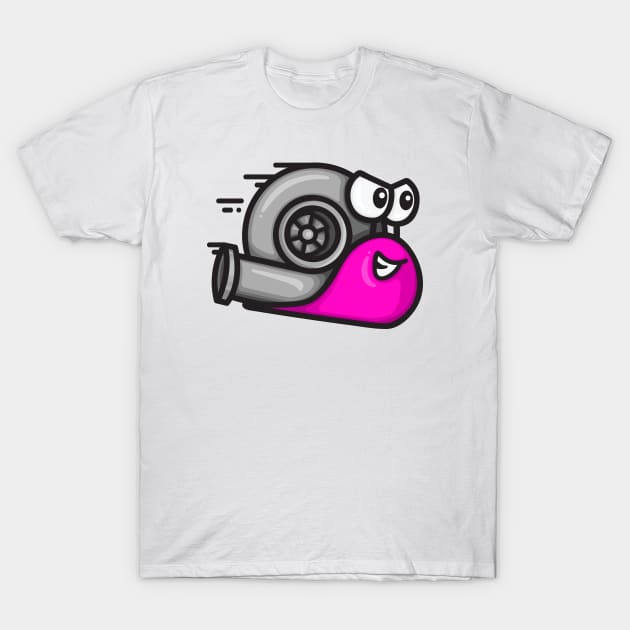 Turbo Snail - Pink T-Shirt by hoddynoddy